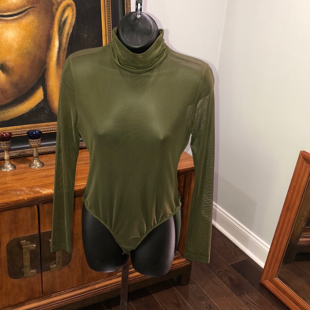 RESIDENTS-ON GREEN MESH BODYSUIT